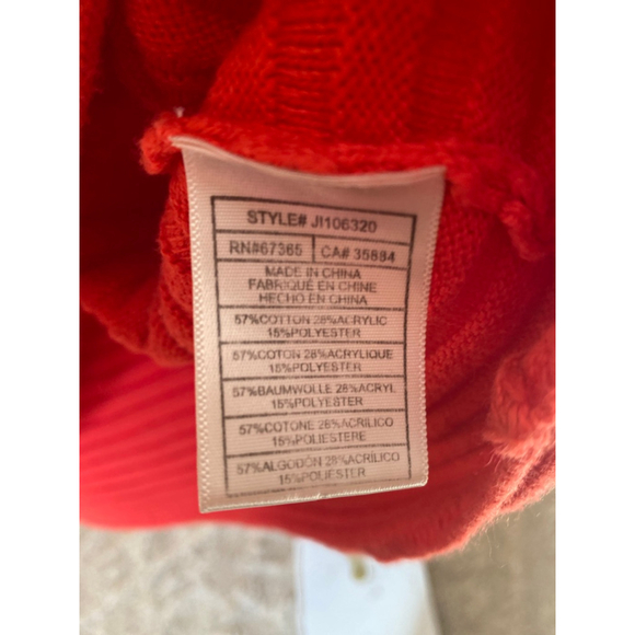 Jack Ribbed Oversized Knit Sweater Red Minimalist Parisian Scandi Quiet Luxury - Picture 7 of 8